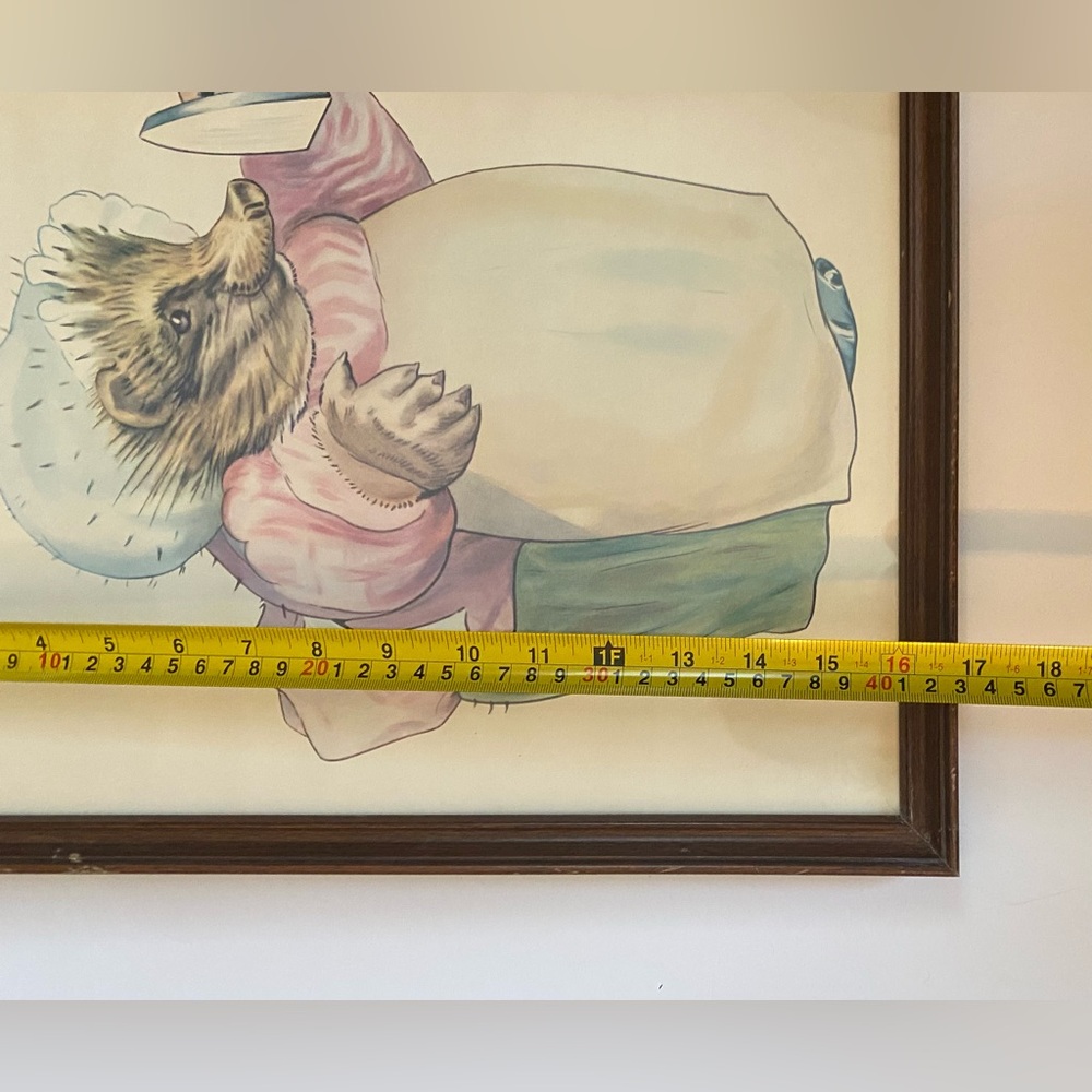 Vintage Framed Animal Print- Mrs. Tiggy-Winkle - Picture 3 of 6